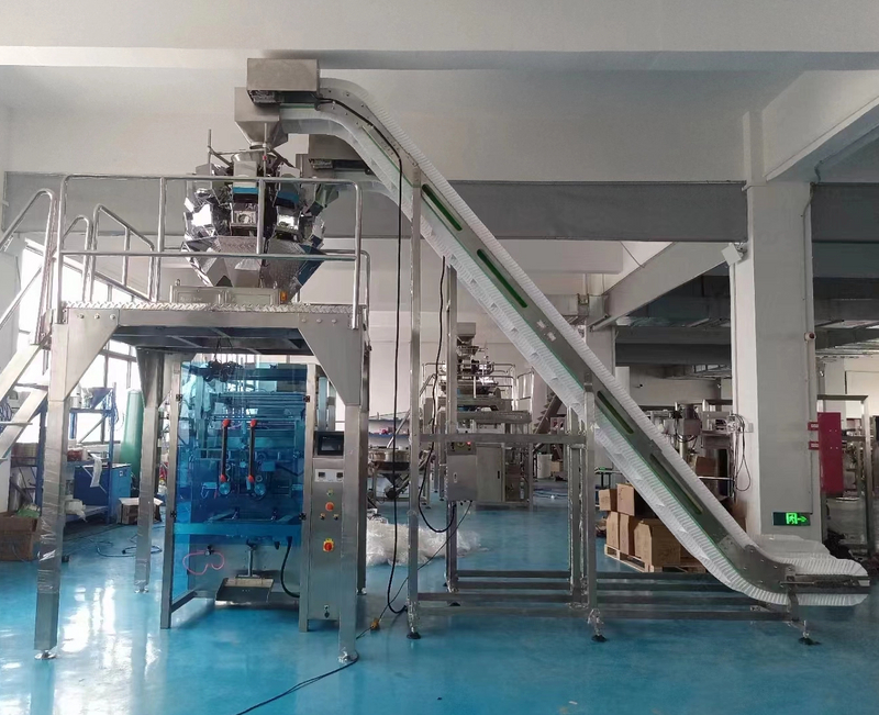 Automatic Dried Fresh Fruit Puffed Snack Food Back Sealing Packing Line Machine