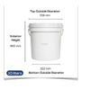 10L White Color Plastic Bucket Lid Plastic Food Container with Handles
