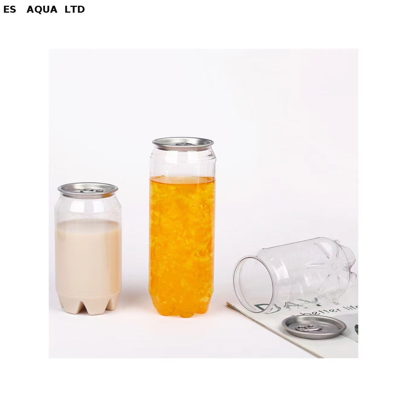 Pet Bubble Boba Milk Milky Tea Juice Coffee Beverage Smoothies Drink Storage Containers Bottle Cup Pop Soda Can