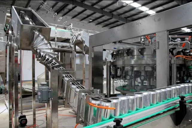 Carbonated drink canning plant 