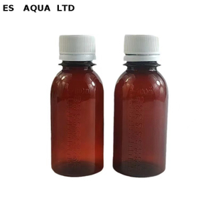 Food Grade Scale Liquid Bottle with Measuring Cup Syrup Brown Plastic Bottle